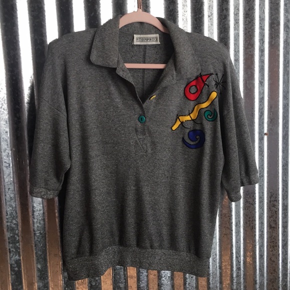 Peter Popovitch funky colorful top size large - Picture 2 of 7